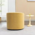 thumbnail image 5 of SEYNAR Modern Boucle Upholstered Swivel Accent Chair,Round Barrel Single Armchair Sofa for Living Room,Club, 5 of 8