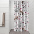 thumbnail image 2 of Bull Terriers and Hearts Shower Curtain 36"x72" ,Bathroom Decorative Shower Curtains Set with 12 Hooks,Modern Waterproof Washable Shower Curtain, 2 of 6