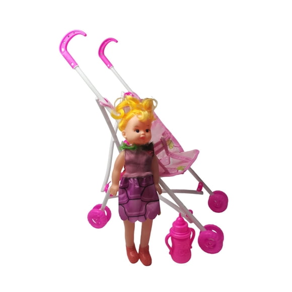 lionlar Kids Doll Stroller Include Baby Doll Role Play Game Simulation Baby Stroller