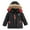 Black, variant on breaise Toddler Kids Boys Girls Long Quilted Puffer Coat with Trimmed Hood Outerwear Warm Parka Jacket Fall/Winter Long Coats