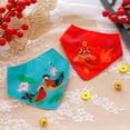 thumbnail image 4 of Visland Small Dogs Cats Bibs Exquisite Pattern Bright Color Super Soft Wear Resistant Chinese Style Pet Accessories Bandanas Scarf, 4 of 8