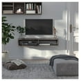 thumbnail image 4 of Floating TV Stand Wall Mounted, 48 inch Media Console Storage Shelf Dark Grey for Living Room, 4 of 9