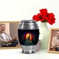 thumbnail image 6 of JAGASY Peacock Urn for Ashes Adult Male, Black Small Urns for Human Ashes keepsake, Tree Red & Yellow Decorative Urns for Parents, Cremation Urn for Mom & Dad, (3 Inch), 6 of 7