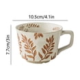thumbnail image 3 of Handmade Ceramic Coffee Mug 16oz – Stoneware Pottery Cup with Embossed Leaf Design, Microwave and Dishwasher , Large Capacity Coffee Cup for Home or Office Gift, 3 of 6