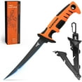 thumbnail image 5 of KastKing Ultimate Angler 9" Fillet Knife, Razor Sharp Corrosion-resistant Vanadium Stainless Steel Blade, Fishing Knife Includes Sheath with Sharpener & Line Cutter, EnduraGrip Ergonomic Handle, 5 of 16