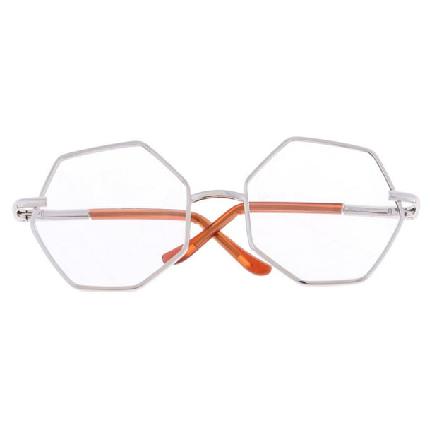 Fashionable Hexagon Metal Frame Glasses Sunglasses For 25cm Dolls Frames