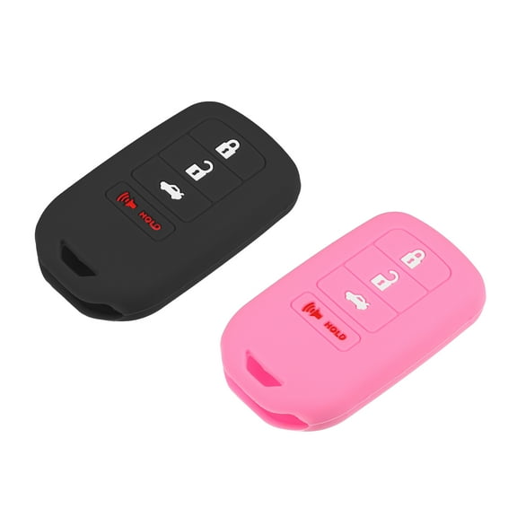 Unique Bargains for Smart Key Fob Cover Case 4 Buttons Protector for Honda Acfor Cord EX EXL EX-L 2013-2018 Pink(Pack of 2)