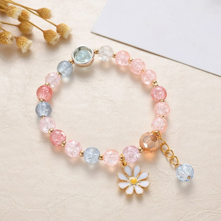 harmtty Student Bracelet Sunflower Beaded Sweet Korean Style All Match Bracelet Girls Gift