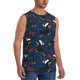 thumbnail image 2 of Fotbe Christmas Dachshund Men's Camiseta sin Mangas Estampada para Hombres, Playera Casual para Gimnasio, Entrenamiento, Playa-Large, 2 of 7