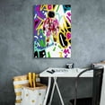 thumbnail image 4 of Epic Graffiti 'Colorful Astronaut Graffiti Art 6 ' by Irena Orlov Giclee Canvas Wall Art, 18"x26", 4 of 8