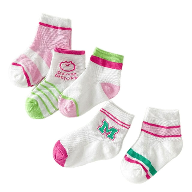 Calcetines de algodón para bebés y niñas, calcetines invisibles hasta el tobillo para niños pequeños Adepaton BST3004637-1