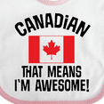 thumbnail image 4 of Inktastic Canada Flag Awesome Canadian Boys or Girls Baby Bib, 4 of 4