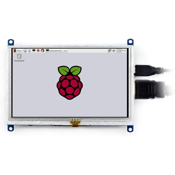 TOP1 5 inch Resistive Touch Screen LCD (B) 800480 Pixels HDMI-Compatible 5" TFT LCD Display for 4/3B+ USB Touch Port