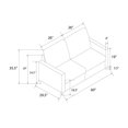 thumbnail image 3 of Queer Eye Wainwright Modern Loveseat, Camel Faux Leather, 3 of 9