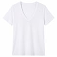 thumbnail image 4 of T Shirts for Women Summer Casual Short Sleeve Deep V Neck Relaxed Fit Plain Basic Tshirt Womens Tees, 4 of 4