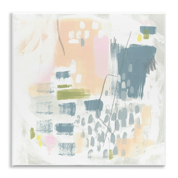 Stupell Industries Organic Soft Patterns Abstract Painting Unframed Art Print Wall Art, 12 x 12