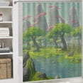 thumbnail image 6 of Orinice Ambient Art Bathroom Decoration Set, Multi Size Colorful Luxury Graphic Print Stylish Bathroom Decoration Set with Hook Chic Modern Bathroom Decoration Shower Curtain Set with Hook, 6 of 7