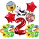 thumbnail image 3 of Globo de decoraciones de fiesta temáticas de animales de granja, juego de vajilla desechable de vaca de dibujos animados, suministros de fiesta para Baby Shower, 3 of 4
