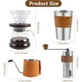 thumbnail image 2 of Pour Over Coffee Maker Set - All in One Pour Over Coffee Kit, Travel Pour Over Coffee Dripper, Manual Coffee Maker Set Grinder Brewer Dripper and Cup Set, Anniversary Birthday Gift Sets, 2 of 6