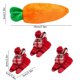 thumbnail image 3 of Fasiaou Easter Bunny Stuffed Animal Hide-and-Seek Three Bunnies in Carrot Pouch Easter Bunny Plush Hidden Bunny Rabbit Doll Zip Up Carrot Bunny Purse Easter Toy for Kids, 3 of 6