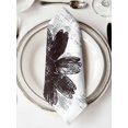 thumbnail image 2 of Hokiten Kitchen Dinner Napkins Set of 4 Black White Spring Floral Cloth Napkins Reusable Washable Table Napkins for Weddings Cocktail Parties Holiday Table Decor 20x20 Inch, 2 of 8