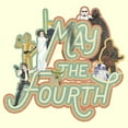 thumbnail image 2 of Men's Star Wars May the Fourth Classic Characters  Graphic Tee Beige Medium, 2 of 4