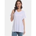 thumbnail image 4 of Women's Tshirts Casual V Neck Short Sleeve Loose Summer Tunic Tops, 4 of 6