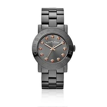 Marc Jacobs Baker Black Dial Gold Steel Strap Watch for Women - MBM3355