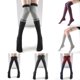 thumbnail image 1 of Calcetines hasta el muslo con punta alta para mujer, calentador de piernas antideslizante a rayas co yeacher Talla única, 1 of 7