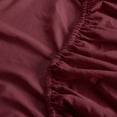 thumbnail image 5 of Serta Simply Clean 3-Piece Antimicrobial Solid Bed Sheet Set, Twin-XL, Burgundy, 5 of 10