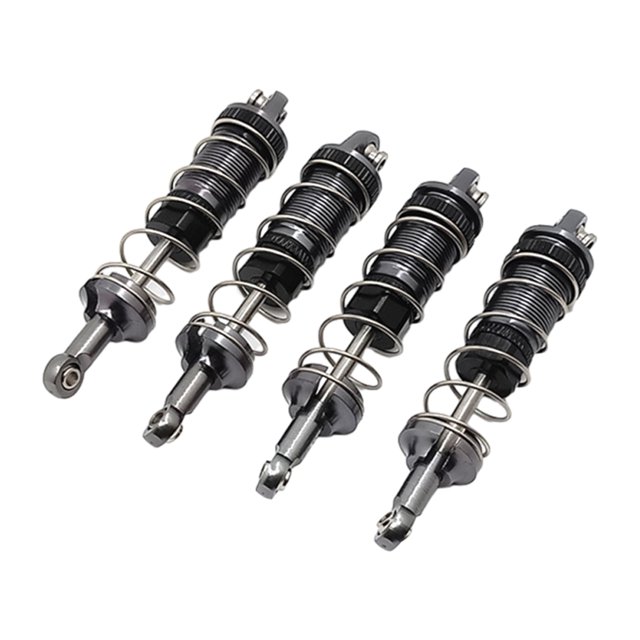 Bewildely 4 Uds. Amortiguador trasero delantero de aleación de aluminio 1/12 para pieza de coche MN D90 RC accesorios de coche RC piezas de Kits de construcción modelo Titanio