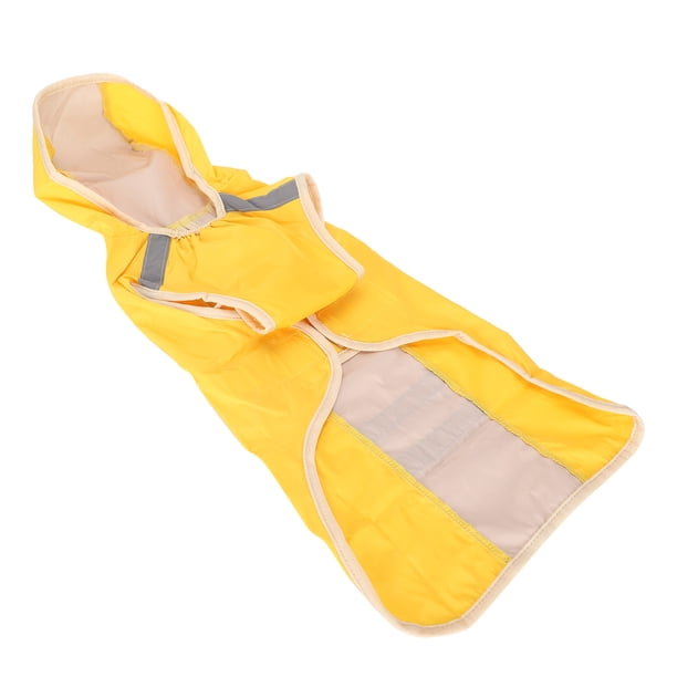 Chubasquero Con Capucha Para Perros, Impermeable, Ajustable, Ligero, Chaqueta De Lluvia Para Mascotas Con Raya Reflectante De Seguridad