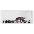 thumbnail image 1 of Hockey Kitchen Mat, Art of a Goalie Playing Sports Passionate Professional Game Theme, Plush Decorative Kitchen Mat with Non Slip Backing, 47" X 19", Multicolor, by Ambesonne, 1 of 1