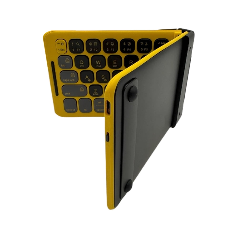 Meetsoar Keyboards for mobile phones, Foldable Compact Keyboard, Portable Bluetooth Keyboard with PU Leather Cover, Pocket-Sized Wireless Travel Keyboards