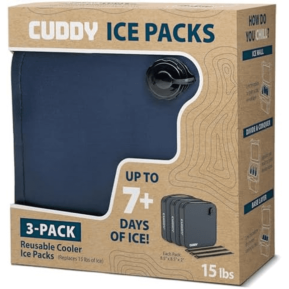 Cuddy Reusable Ice Packs for Coolers - 3 Pack - Premium Long Lasting Freezer Packs for Ice Chest & Camping$$Sport & Recreation Other