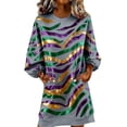 thumbnail image 1 of RXMEKW Robe de Carnaval pour Femmes à Manches Longues et Col Rond, Robe Maxi Imprimée pour Fête et Performance de Danse, 1 of 3