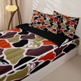 thumbnail image 3 of Castle Fairy Retro Camo Shark Tile Zipper Full Size Comforter Sets with Fitted Sheet and 2 Pillowcases,Shark Silhouette Rust Camo Seamless Print Zipper Bedding Set,Burgundy Taupe,Reversible,4pcs, 3 of 6