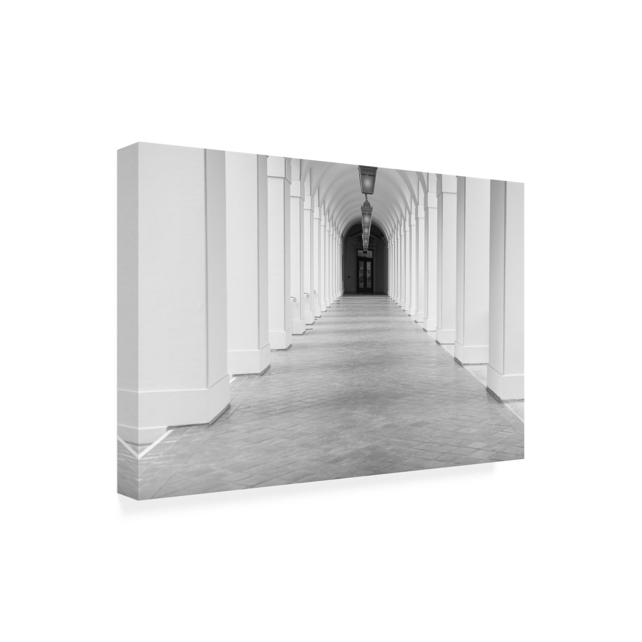 Canvas Wall Art - Lori Hutchison 'City Hall' Wall Art for Living Room, Bedroom, or Office Décor by Trademark Fine Art - 32 x 22 Inches