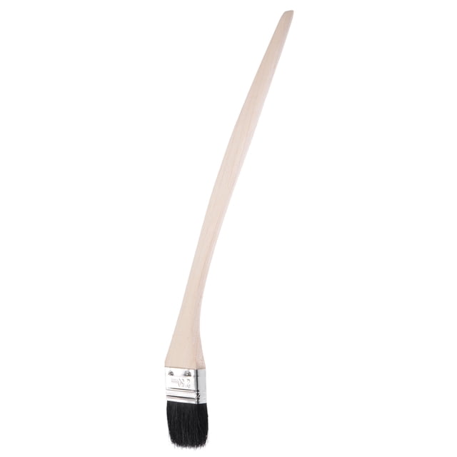 Unique Bargains 17' Length 2' Width Bristle with Long Wood Handle Black Bent Radiator Paint Brush