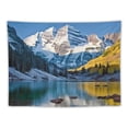 thumbnail image 5 of ONETECH  Extra Large Huge Tapestry, Snow Mountain Lake Landscape Colorado Winter Tapestry for Bedroom, Tibet Nature Scenery Wall Tapestry Hanging for Living Room Home Decoration, 5 of 7