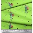 thumbnail image 3 of Soimoi polyester Crepe Fabric Leaves & Lily Floral Print Fabric by Yard 52 Inch Wide, 3 of 6