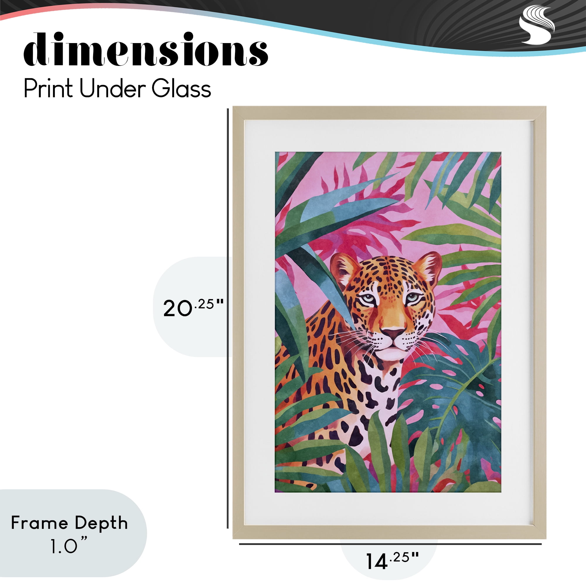 Stupell Industries Wild At Heart Leopard Birch Framed Print Under Glass, design by Andrea Haase