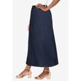 thumbnail image 3 of Jessica London Plus Size Stretch Denim Long Skirt, 3 of 4