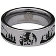 thumbnail image 2 of Nature Landscape Tungsten Carbide Ring, 2 of 9