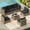 YE-BK, variant on 7-Piece Outdoor Patio Furniture Set, All-Weather PE Rattan Sectional Sofa with Cushions and Coffee Table