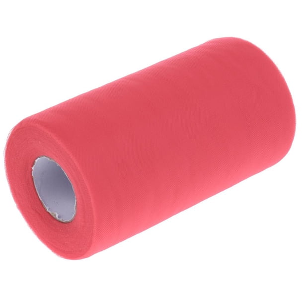 Carrete de Bricolaje Artesanal para Casamiento Accesorio Decoración de Tela Melon rojo Gloria Rollo de carrete de tul