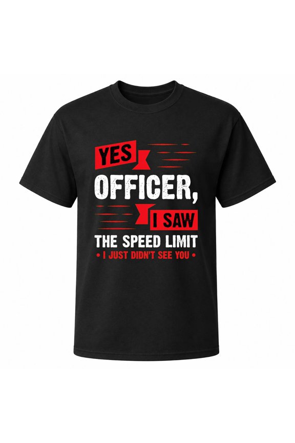 Humorous Traffic Stop Slogan Graphic T-Shirt, Unisex Classic Fit, Cotton Blend by Color, 180 GSM, Front Print