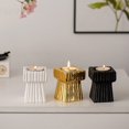 thumbnail image 1 of Candelabro Cuadrado de Cerámica Negro para Navidad | Decoración de Escritorio para Bodas | 8 X 6 X 6 Cm | 220 G, 1 of 6