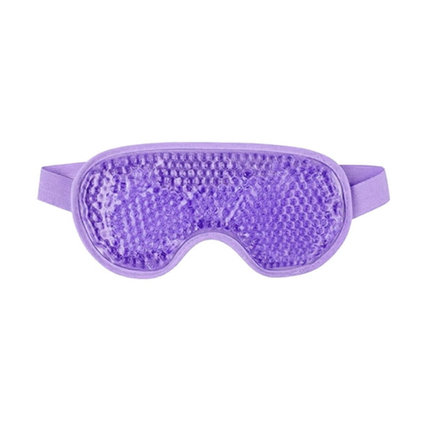 Workhe Eye Patch PVC Fabric Blindfold Hot Cold Compress Eyepatch Elastic Sleeping Eye Protection, Purple