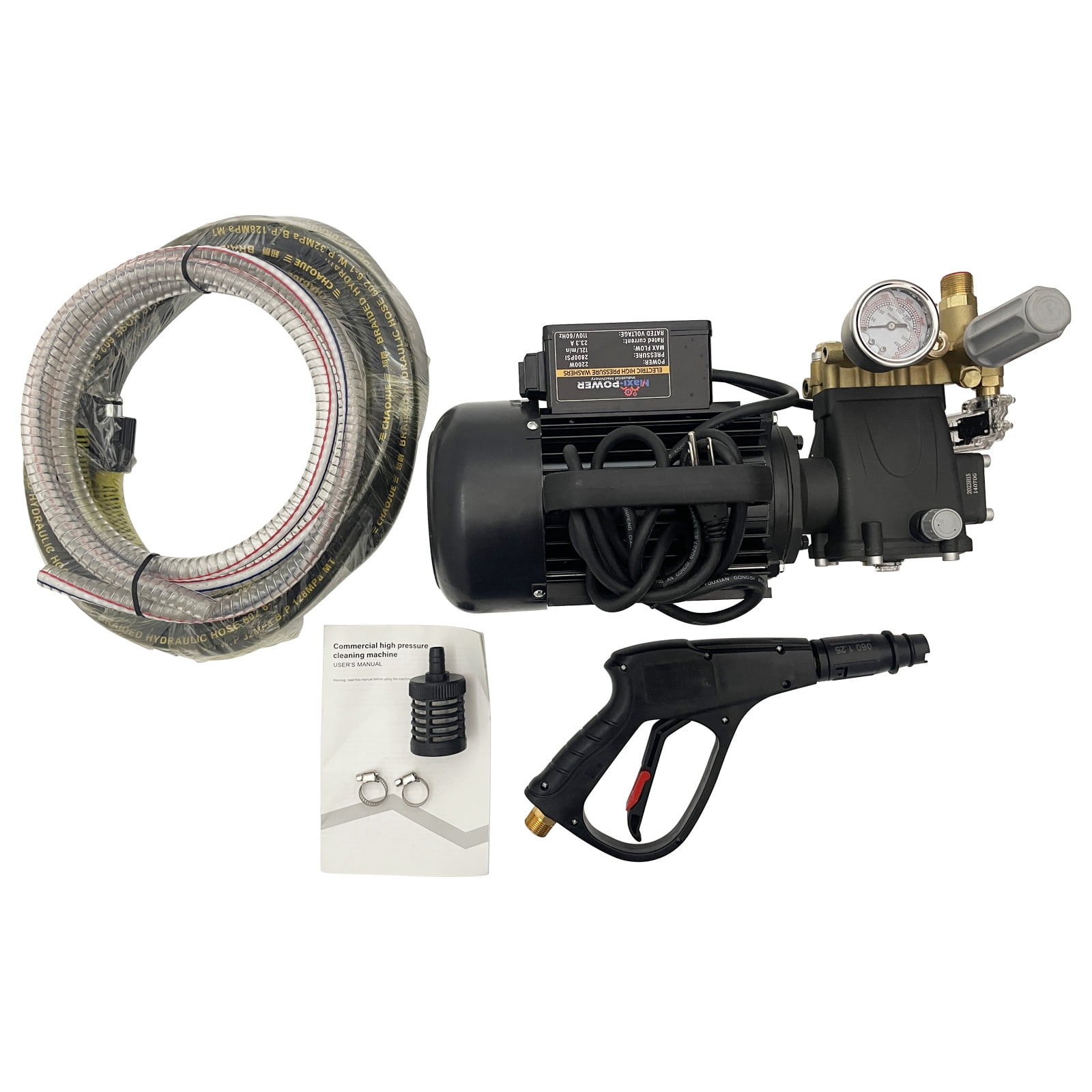 Electric Portable High Pressure Car Washing Machine Cleaning Pump with Water Gun 12L/min